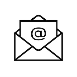 Email icon isolated on white background - Then Somehow